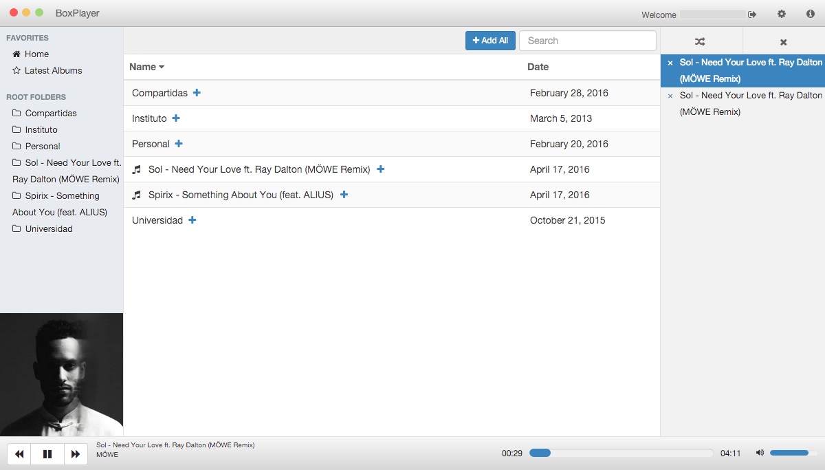 BoxPlayer convierte Dropbox en tu reproductor de música en 