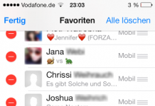 WhatsApp iOS 7 Favorites