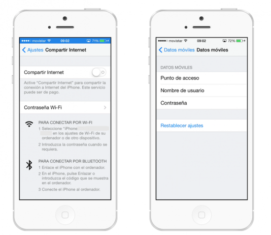 Problemas al compartir internet en iOS 7.1