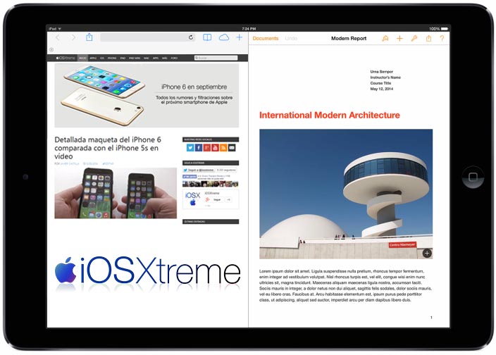 Multitarea iPad Air iOS 8