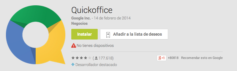 Google QuickOffice appstore google play iosxtreme