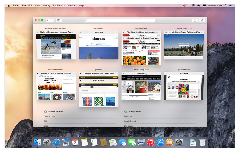 Safari Yosemite Apple