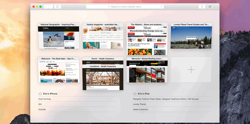 Safari en OS X Yosemite