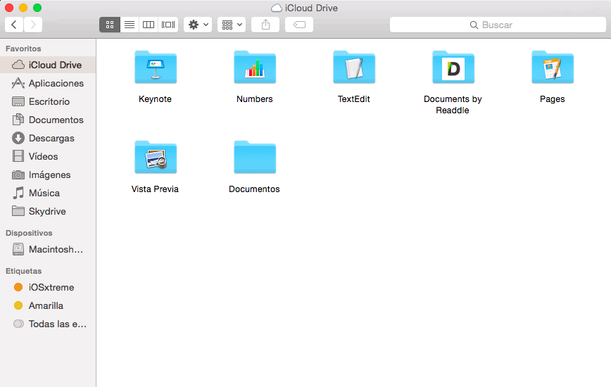 iCloud Drive en Mac
