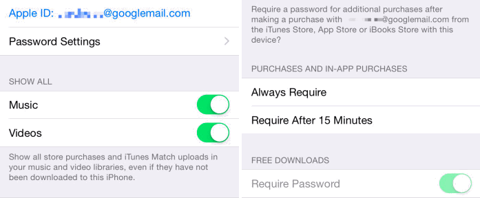 Contraseña en iOS 8.3