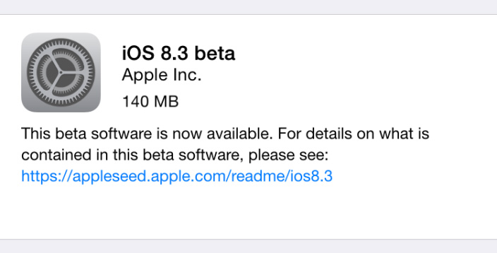 ios 8.3 beta 4