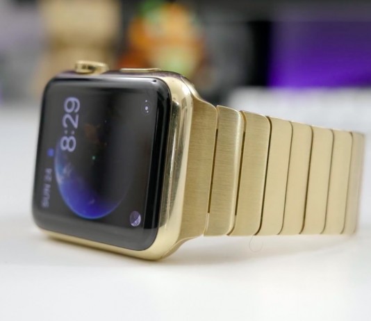 Apple watch bañado en oro