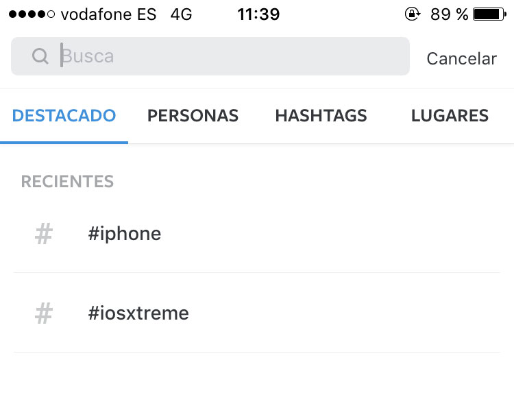 Cómo borrar el historial de búsqueda de Instagram para iOS