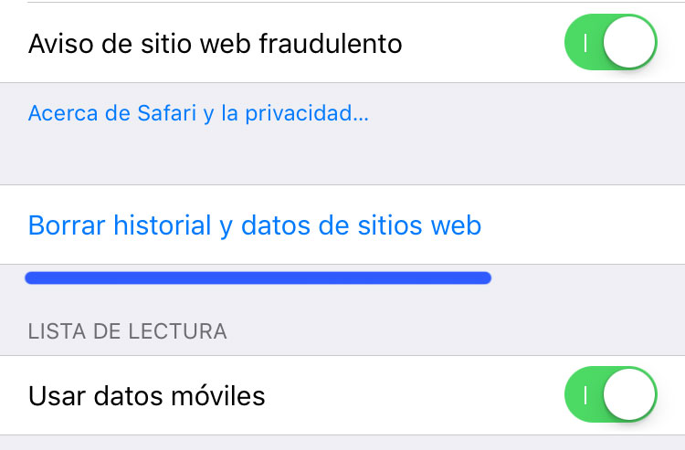 Cómo borrar el historial y los datos de navegación de Safari para iOS 