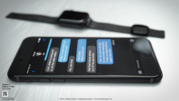 iPhone 7 negro, sin boton home