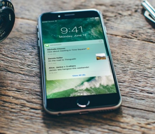 Concepto de iOS 10 notificaciones