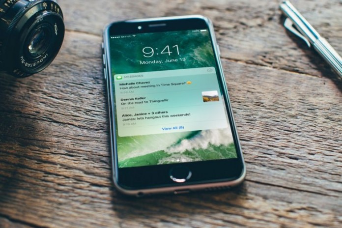 Concepto de iOS 10 notificaciones